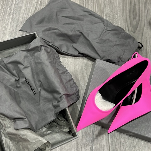 BALENCIAGA Knife Pump in Fluo Pink new - Picture 13 of 16